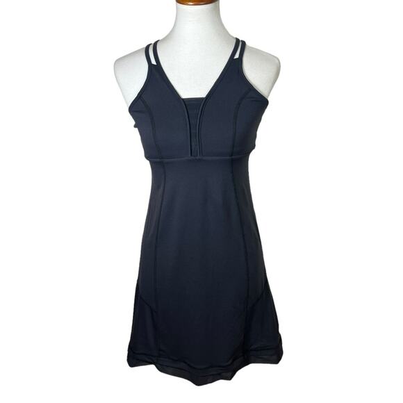 Tonic Black Strappy Tennis Dress with Built in Bra Size L - Picture 1 of 7